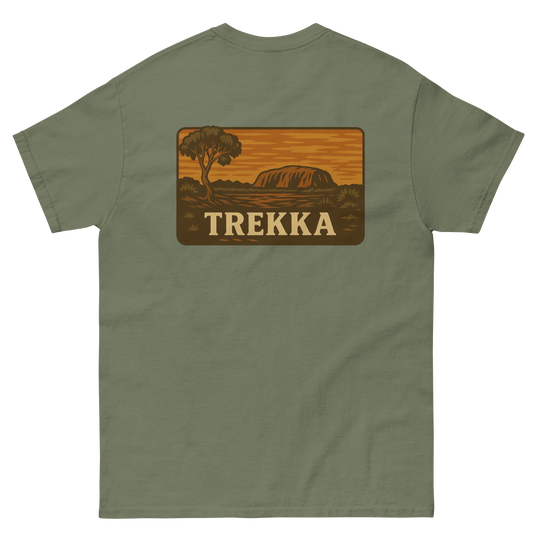 Trekka uluru sun tee military green back