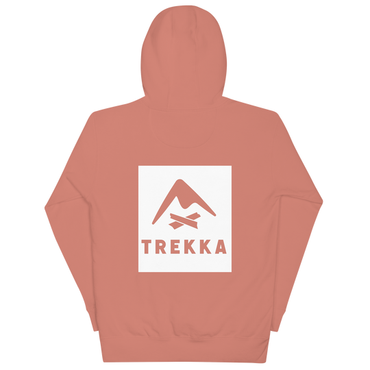 Trekka wombatline hoodie dusty rose back