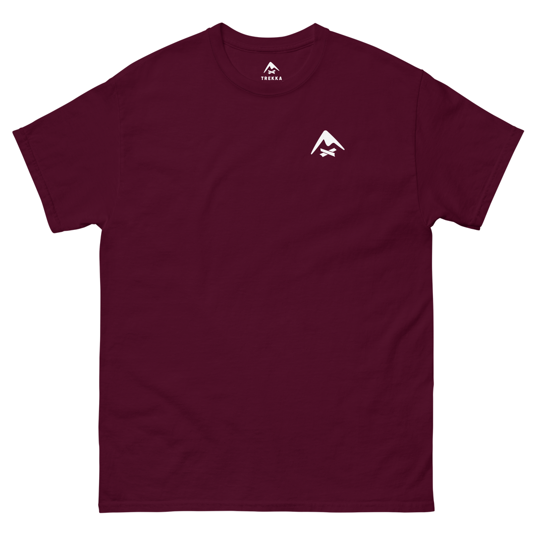 trekka flinders tee maroon